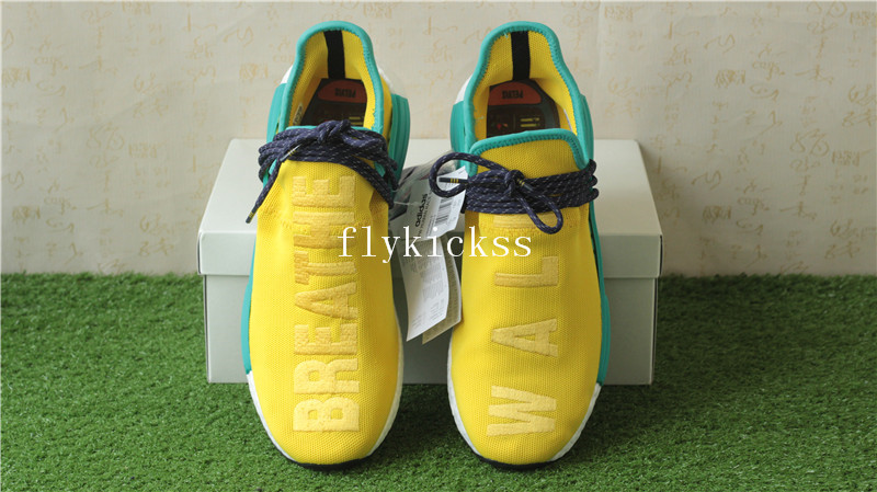 Pharrell x Adidas NMD Human Race Yellow Breathe Walk